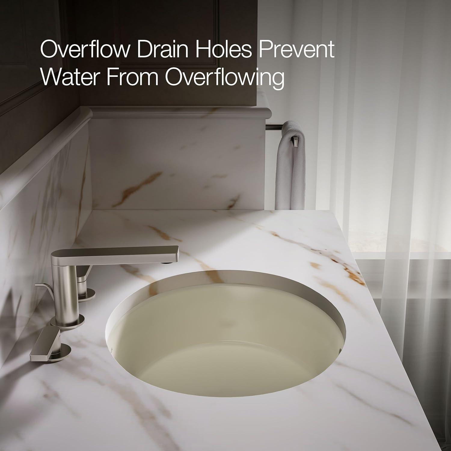 Verticyl Ceramic Oval Undermount Bathroom Sink with Overflow