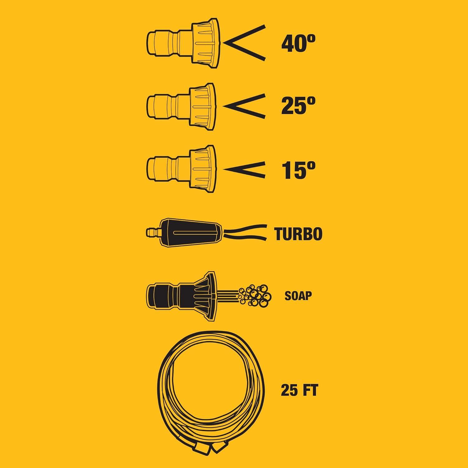 DeWalt 2400 PSI Yellow and Black Electric Pressure Washer