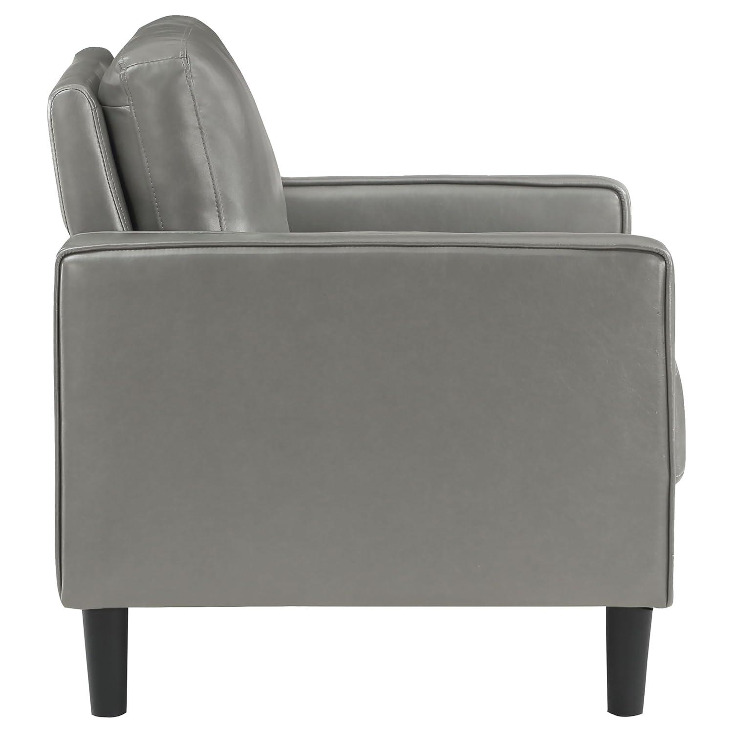 Alma Ruth 3-Piece Upholstered Track Arm Sofa Set Grey