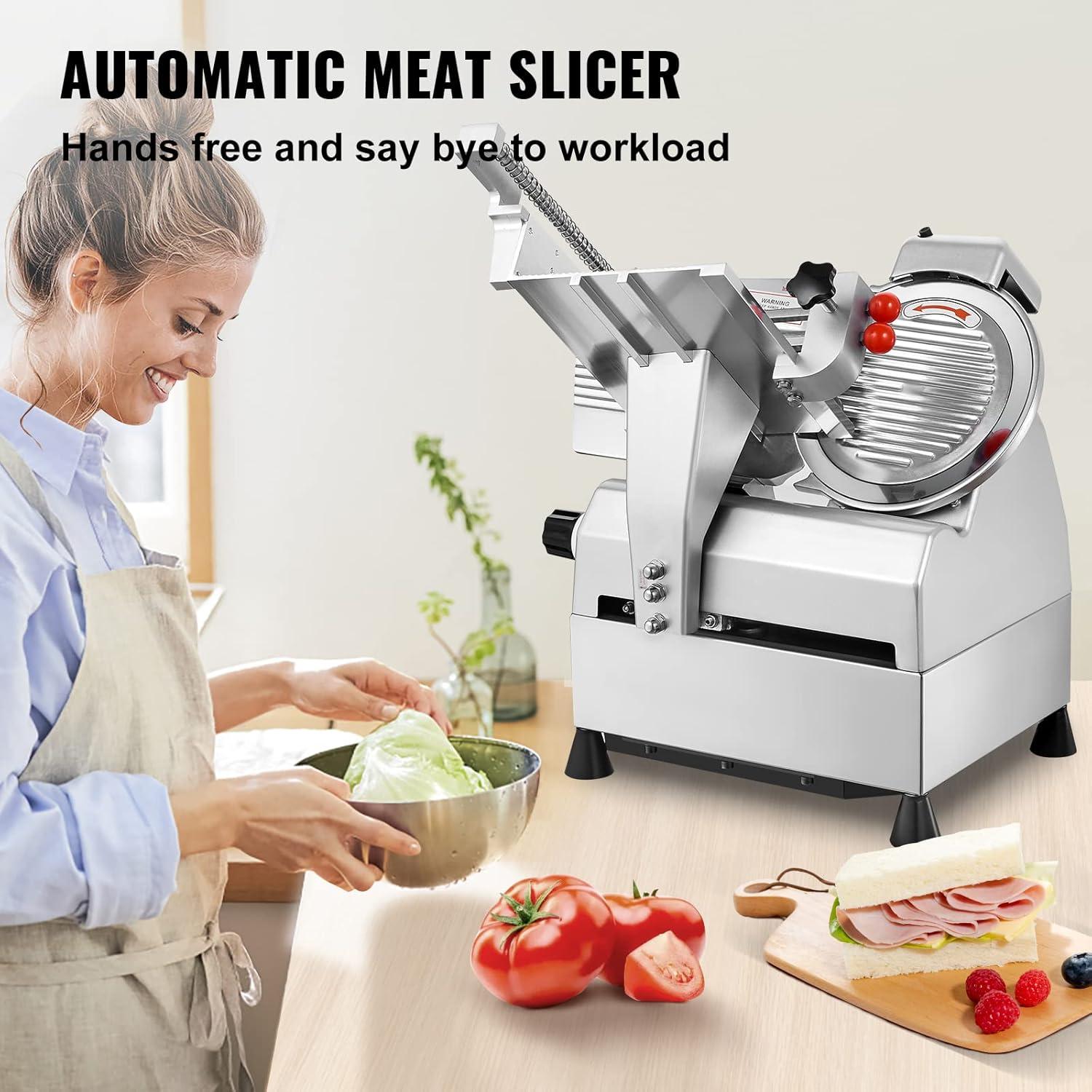 VEVOR Aluminum Metal Electric Meat Slicer