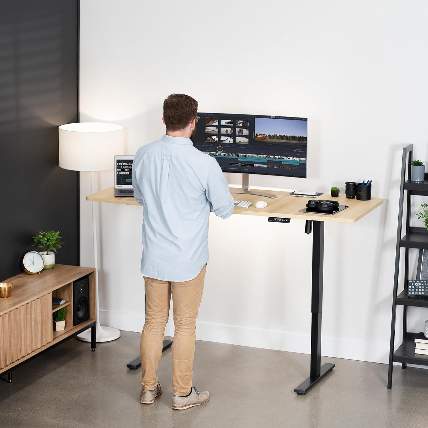 Electric Single Motor Desk Frame (Top Not Included)