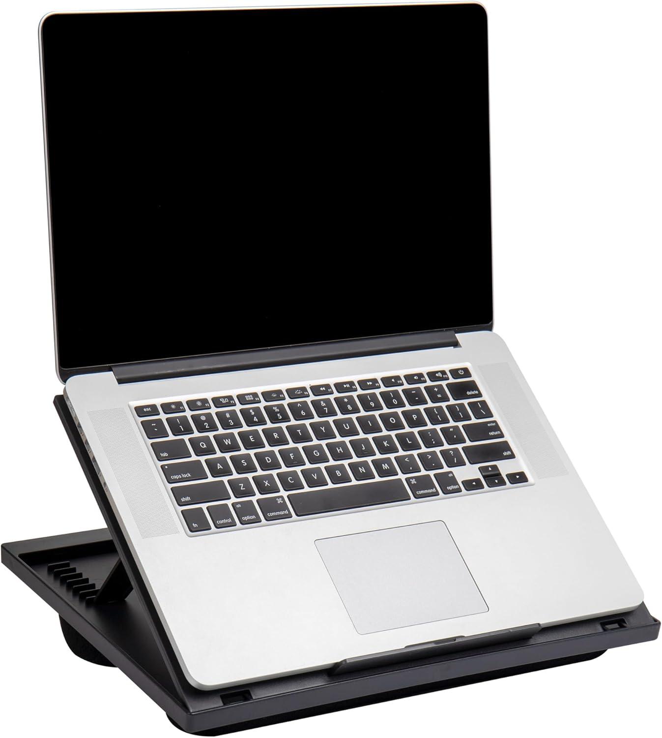 Mind Reader Mind Reader Lap Desk Laptop Stand, Bed Tray, Collapsible, Cushion, Portable, Dorm, Plastic, 14.75"L x 11"W x 7.3"H