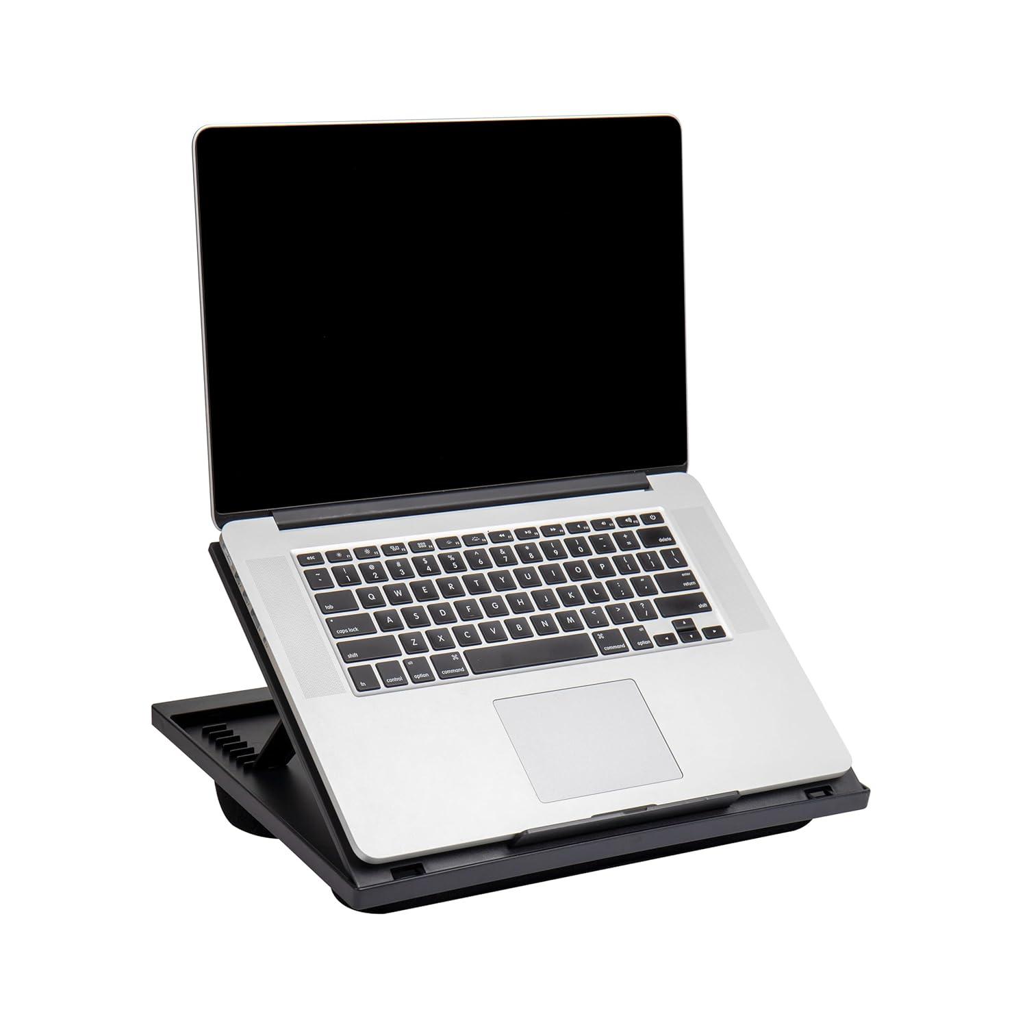 Mind Reader Mind Reader Lap Desk Laptop Stand, Bed Tray, Collapsible, Cushion, Portable, Dorm, Plastic, 14.75"L x 11"W x 7.3"H