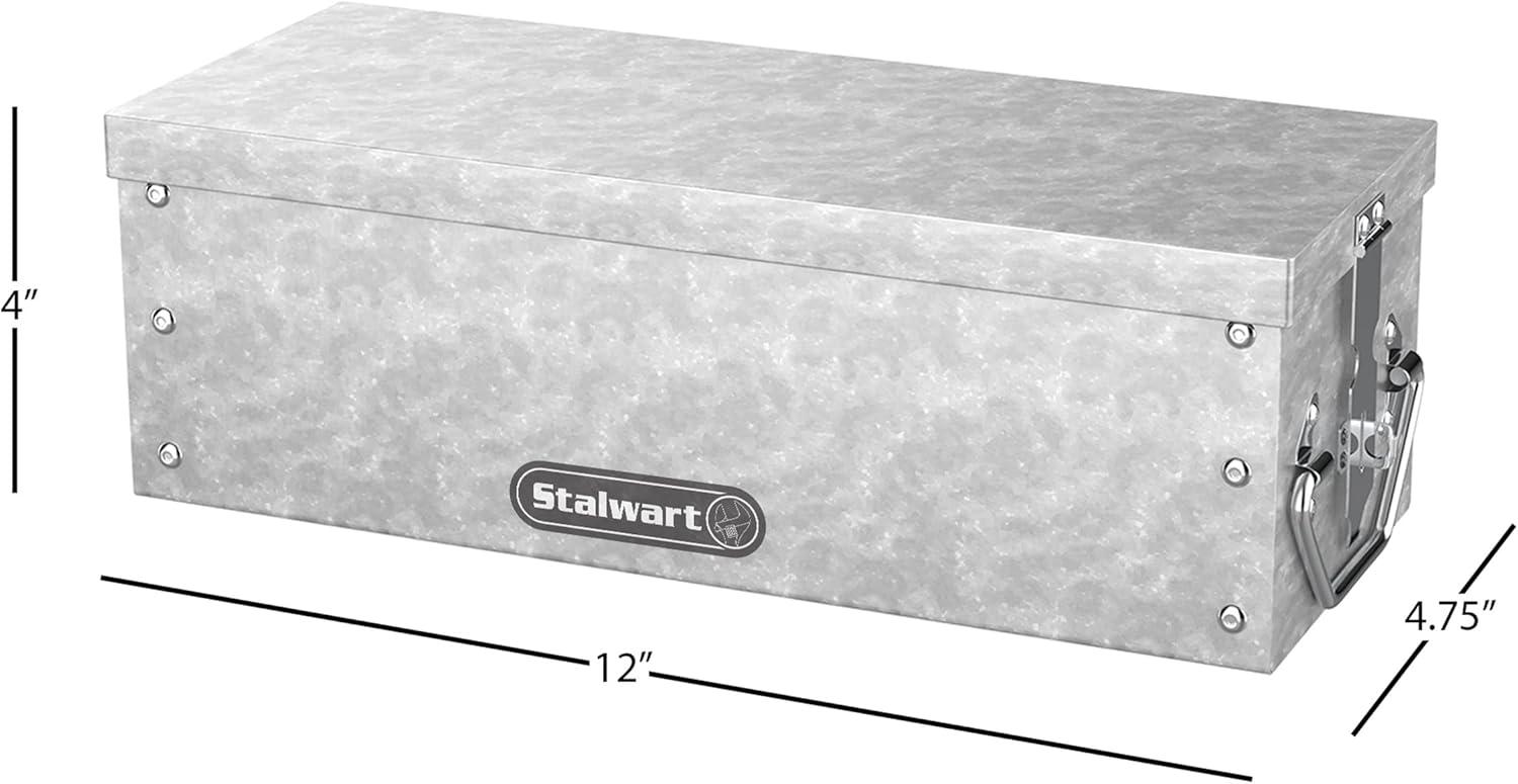 Stalwart Metal Lock Box with Folding Handle