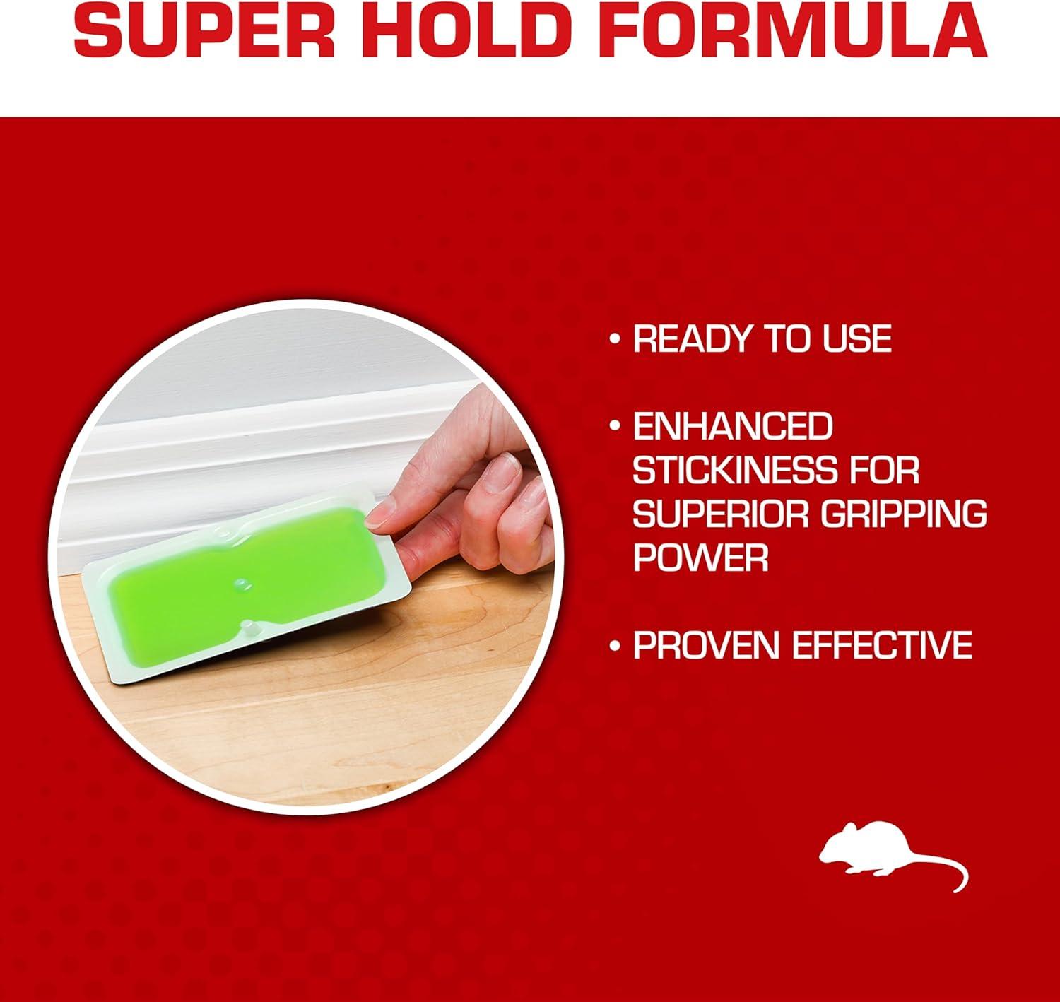 Tomcat Super Hold Glue Traps Mouse Size, Ready-To-Use, 4 Traps