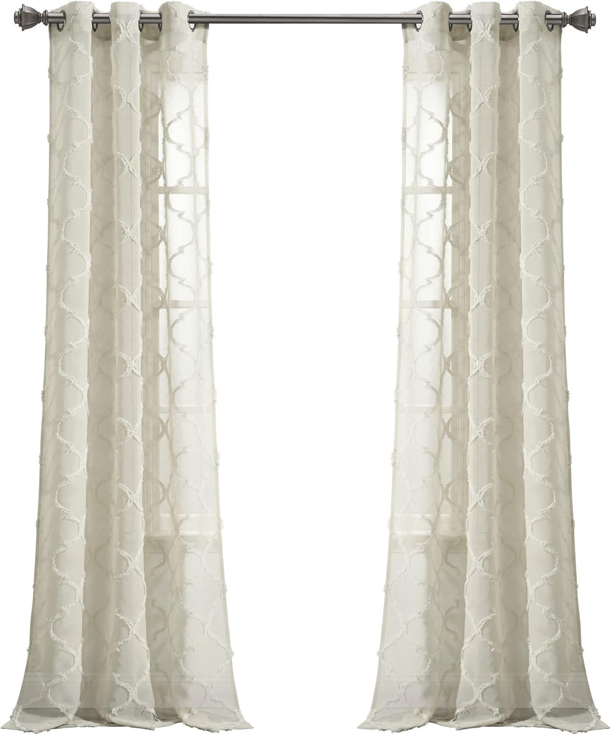 Lush Decor Avon Trellis Sheer Trellis Sheer Curtain Panels (Set of 2)