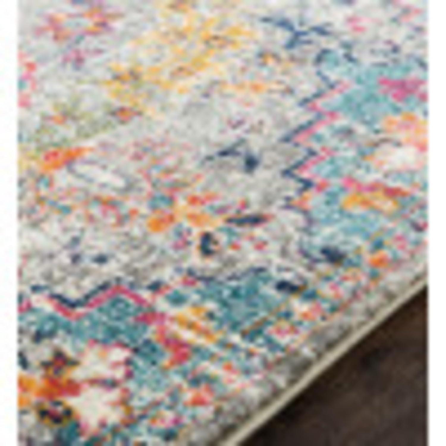 Livabliss Harput Vintage Medallion Area Rug,7'10" x 10'2",Aqua