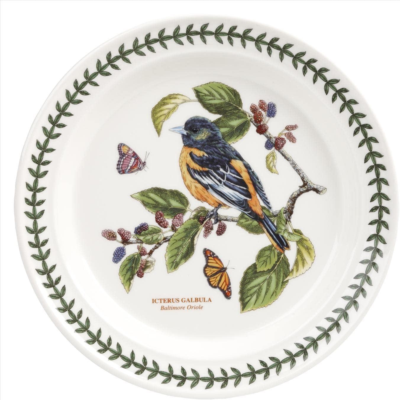 Botanic Garden Birds Ceramic 10.5" Dinner Plates Set