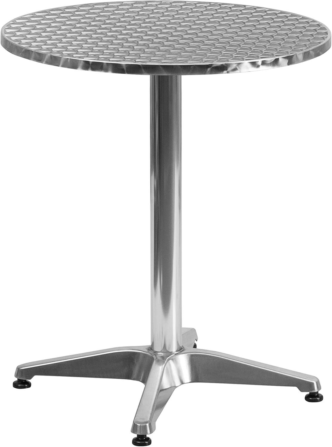 Flash Furniture Mellie 23.5'' Round Aluminum Indoor-Outdoor Table with Base