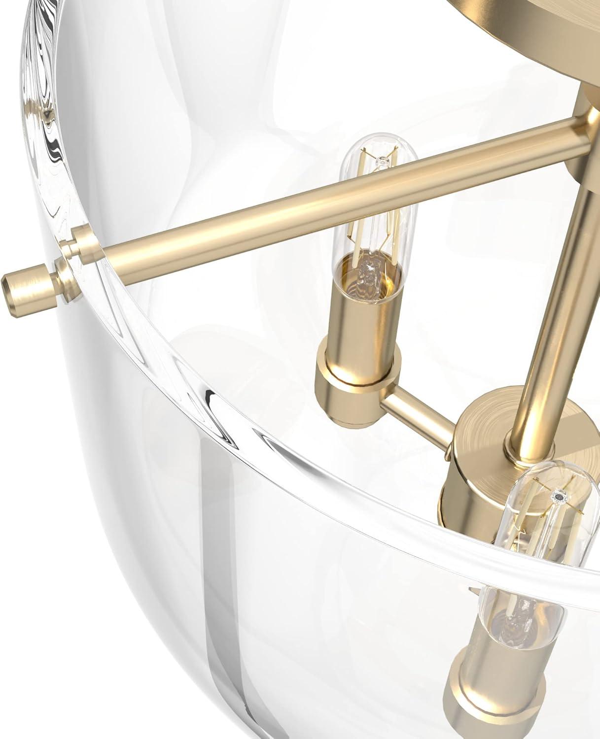 Hunter Sacha Natural Iron 3 Light Flush Mount Ceiling Light Fixture