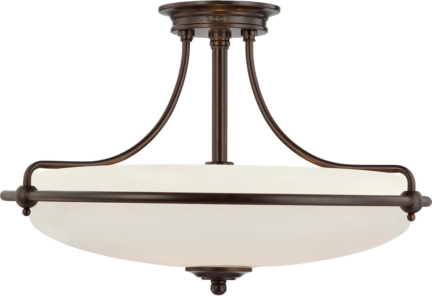 Quoizel Griffin Collection Palladian Bronze 21" Wide Ceiling Light