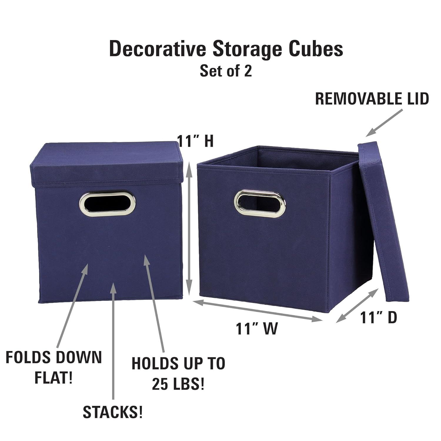 Household Essentials Household Essentials Fabric Decorative Bin (Set of 2)