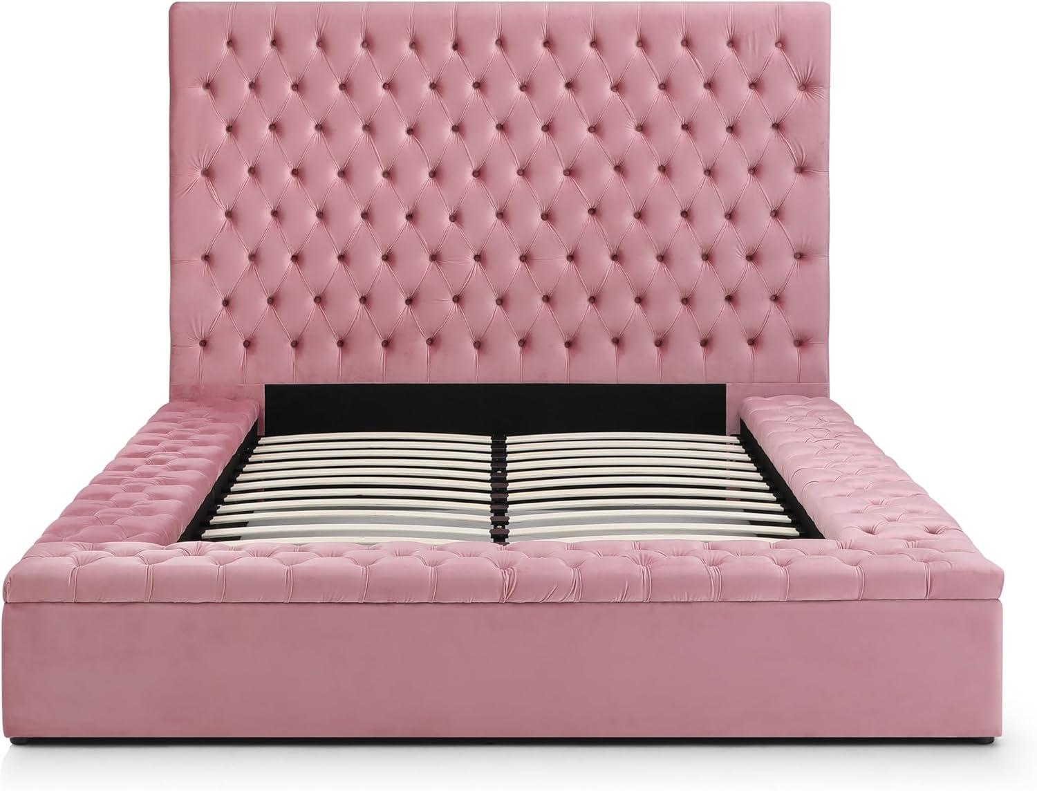 Aidelyn Upholstered Velvet Platform Bed