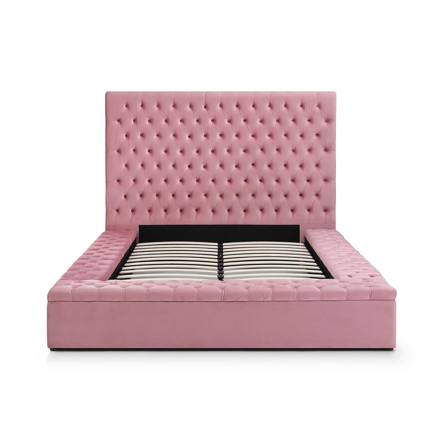 Aidelyn Upholstered Velvet Platform Bed