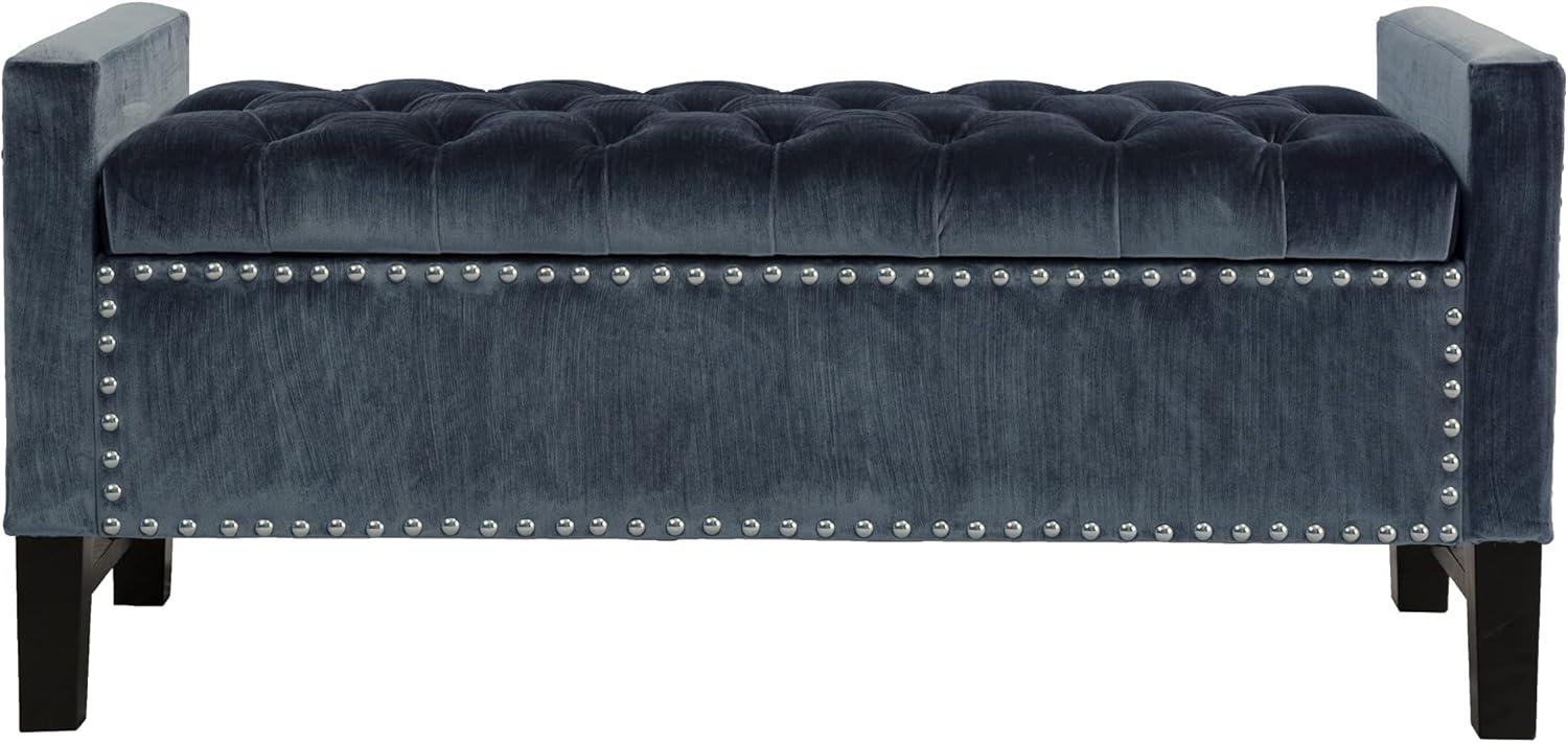 Iconic Home Velvet Storage Bench, Kurt