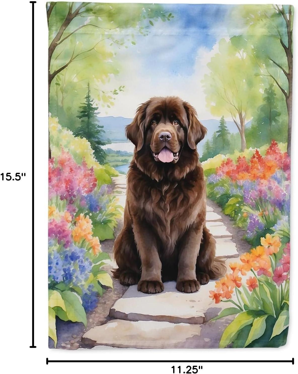 Newfoundland Spring Path Garden Flag 11.25 in x 15.5 in
