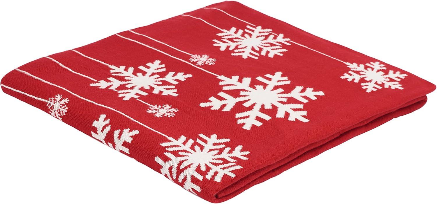 Frosty Throw - Red/White - 50" x 60" - Safavieh.