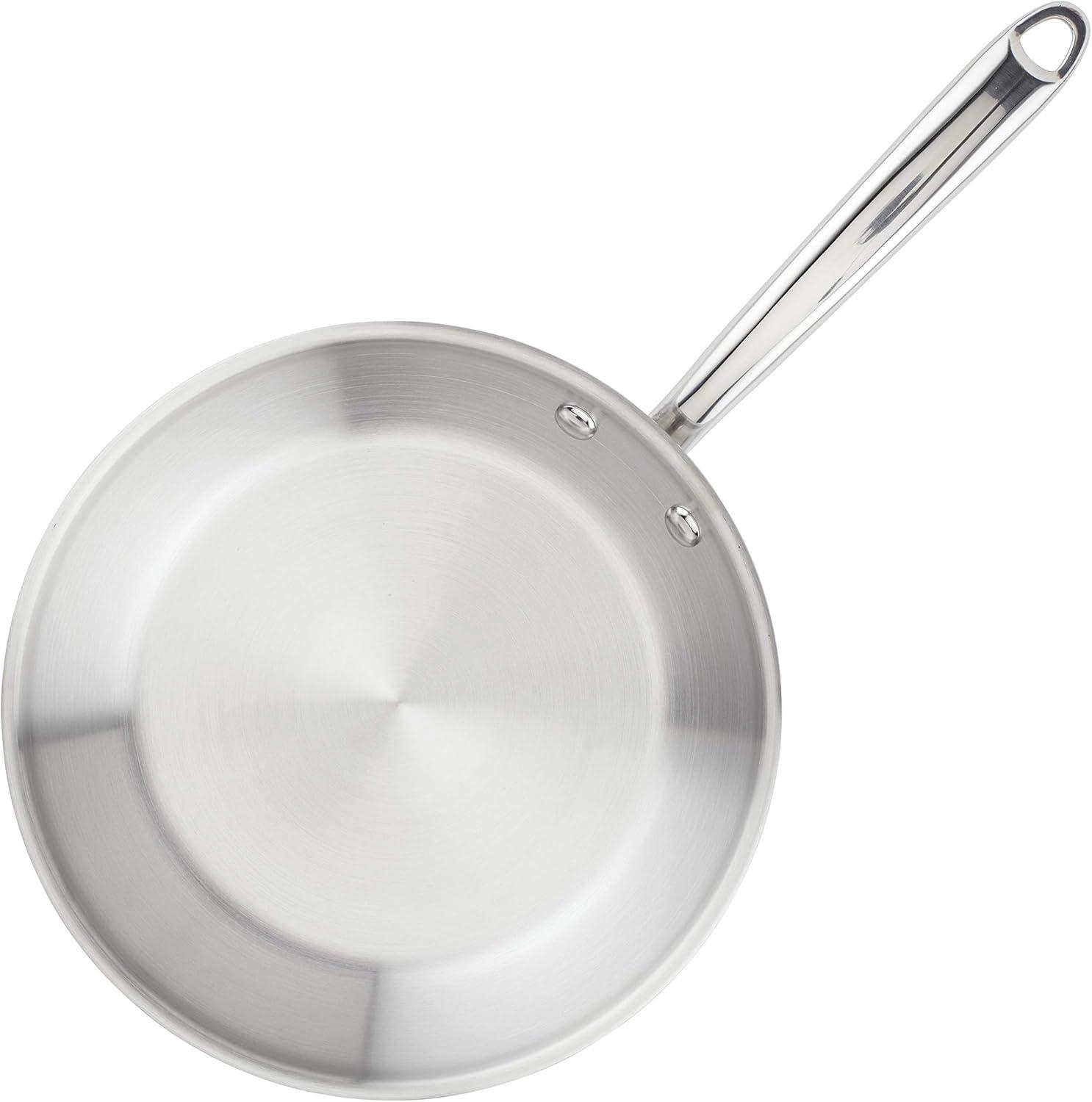 Rachael Ray Rachael Ray Professional Stainless Steel Induction Frying Pan / Skillet, 10 Inch, Silver