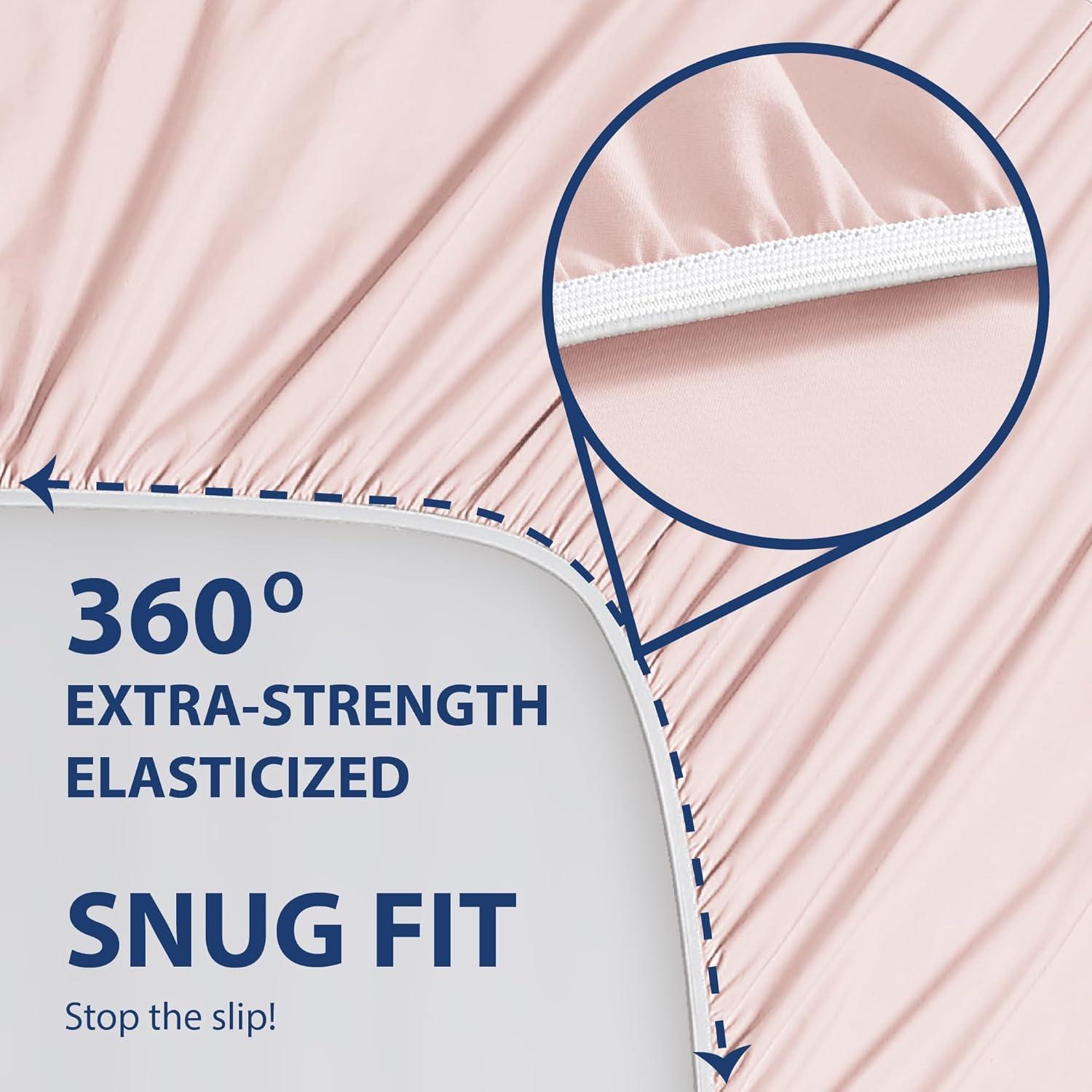 Swift Home 1800 Series 16 Inch Deep Microfiber Fitted Sheet