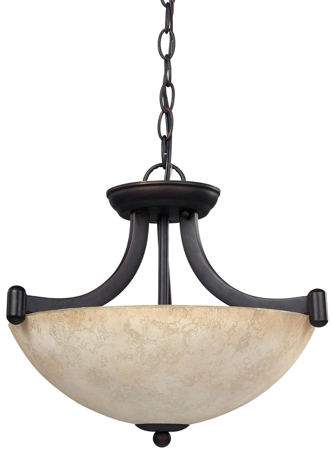 Canarm ICH375A03RA14 3 Light Warren Dual Large Pendant Light Fixture