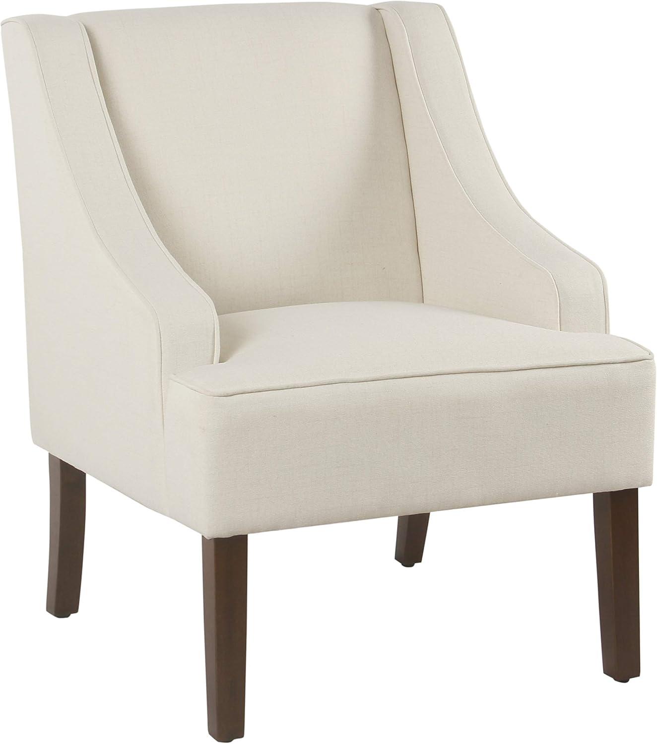 Classic Solid Swoop Arm Accent Chair - Homepop