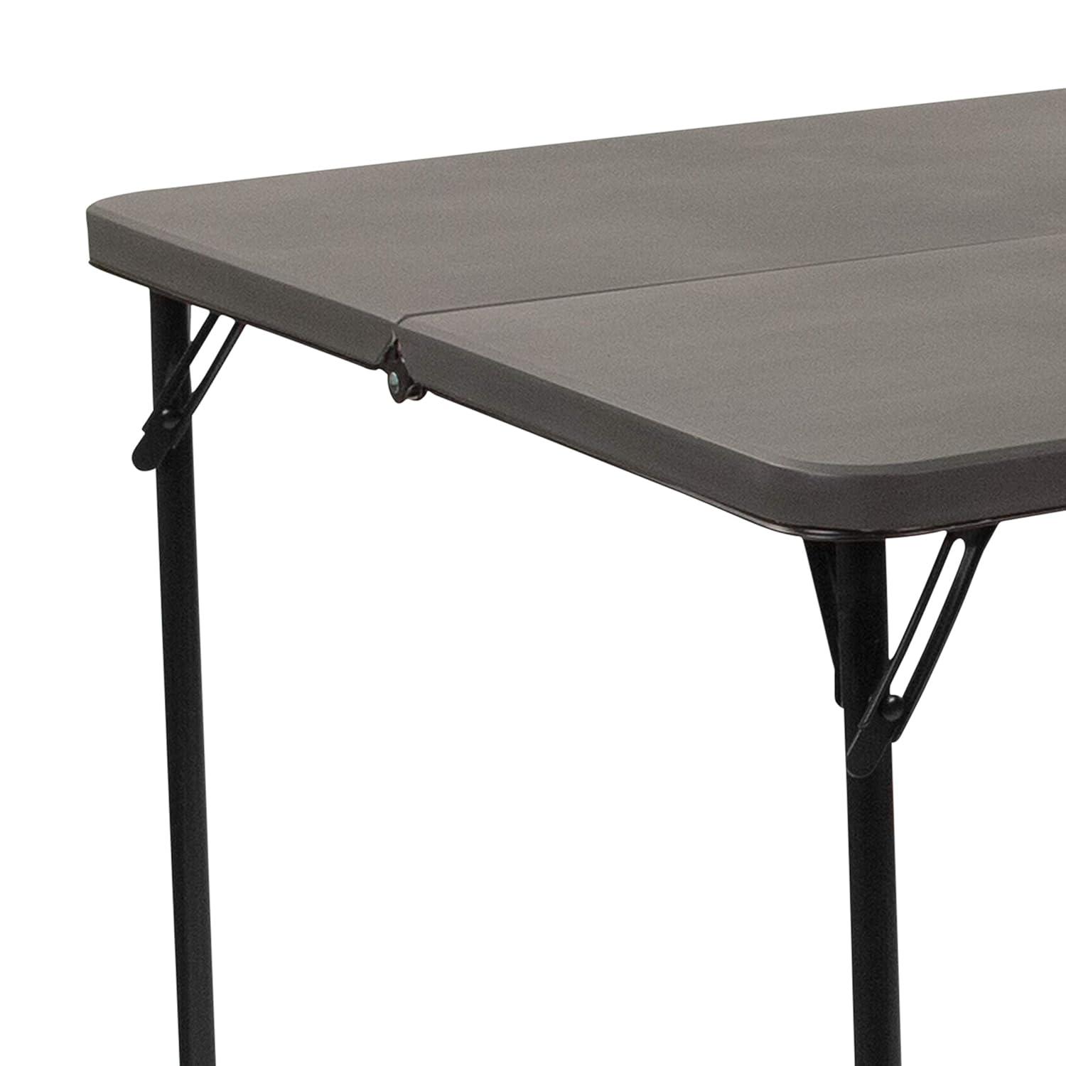 Noah 2.83' Square Plastic Folding Event Table with Carrying Handle by Flash Furniture