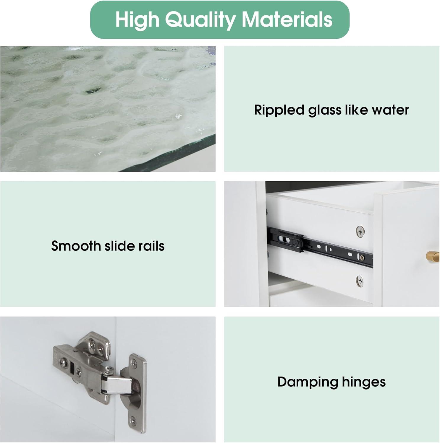 BarberPub Salon Trolley Makeup Organizer with Drawer and Cabinet