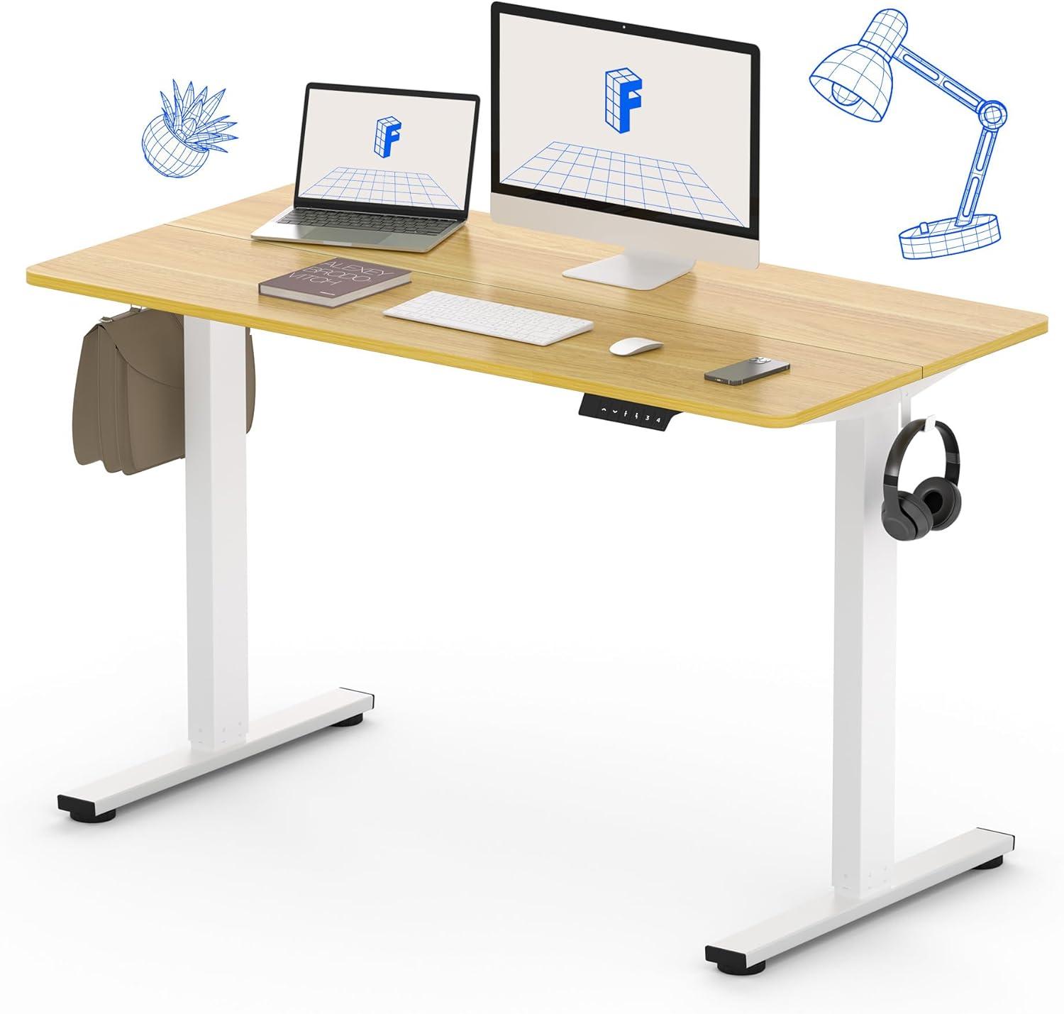 FLEXISPOT Standing Desk Adjustable Height with Whole Piece Desk Board 43 x 24