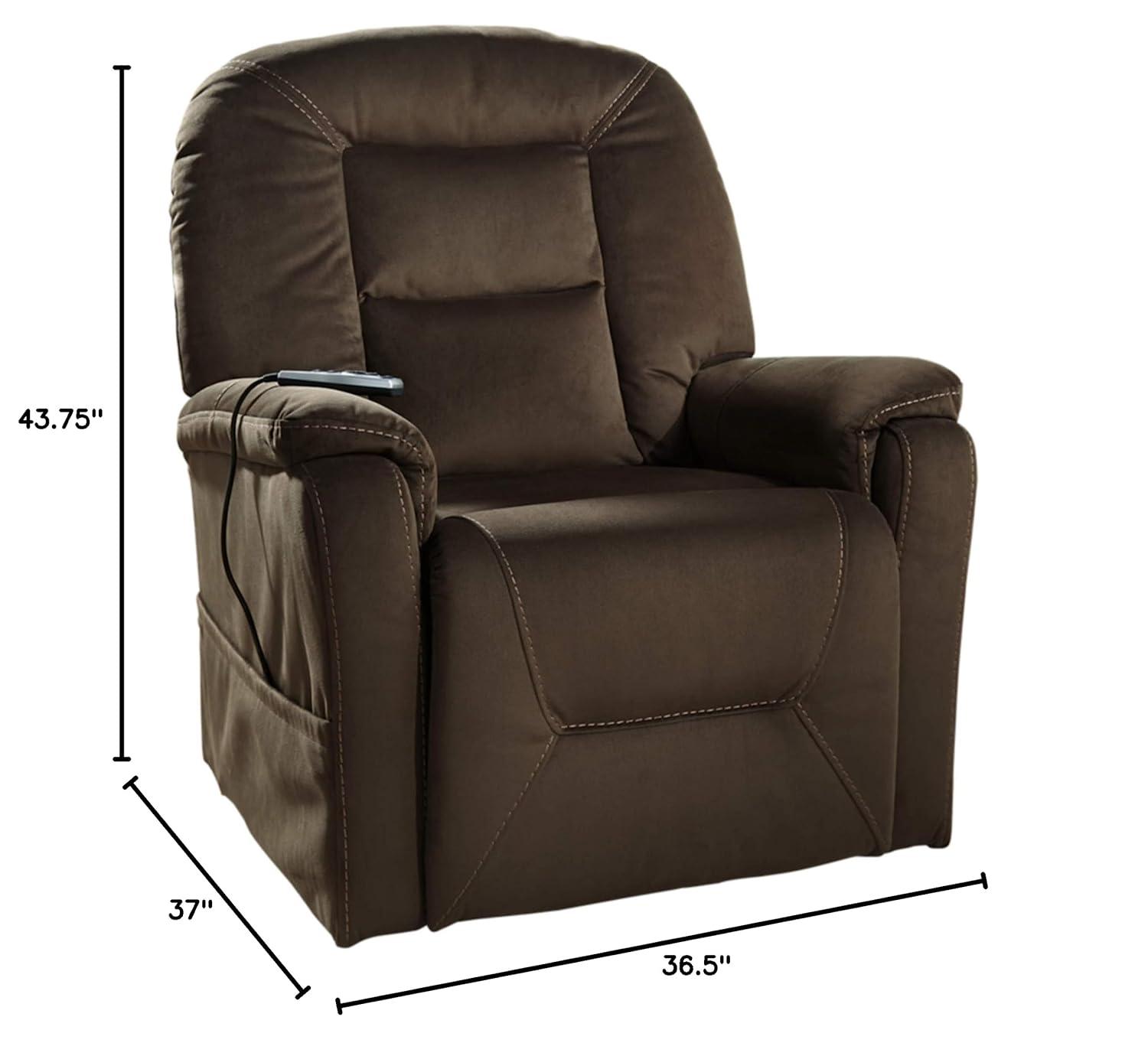 Signature Design by Ashley Contemporary Samir Power Lift Recliner  Coffee