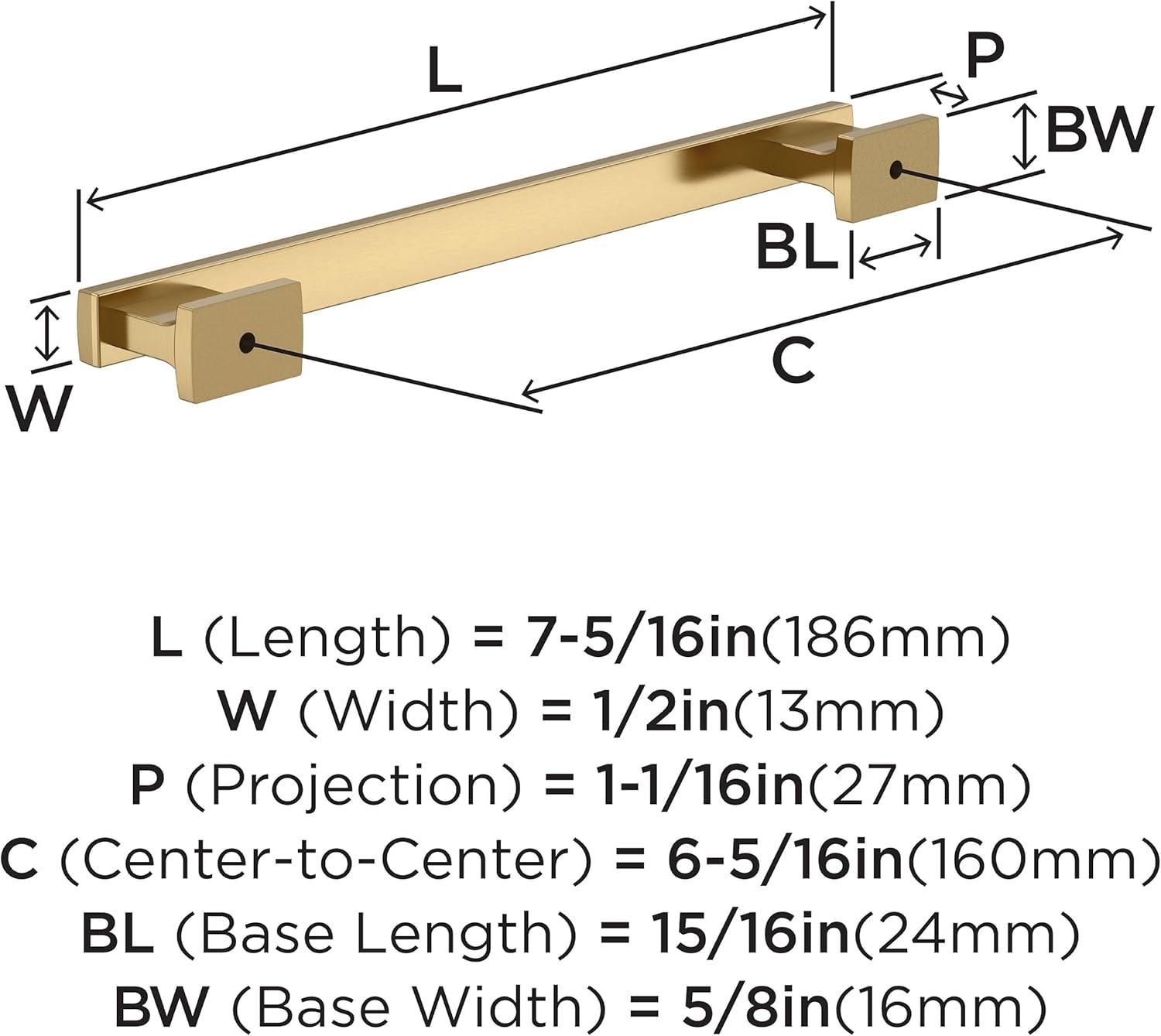 Bridgeport 6 5/16" Center Handle Pull Multipack