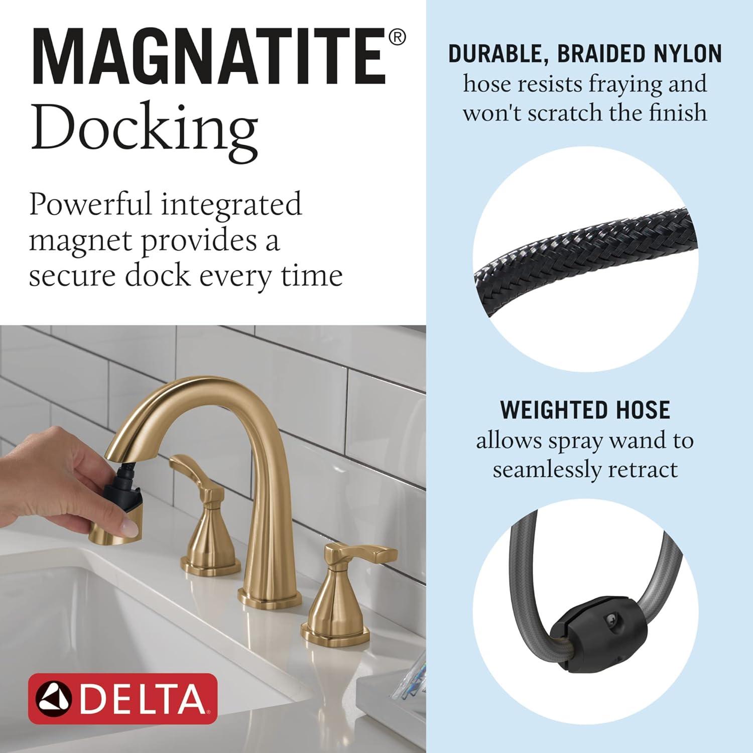 Stryke Widespread Bathroom Faucet with Drain Assembly and DIAMOND™ Seal Technology