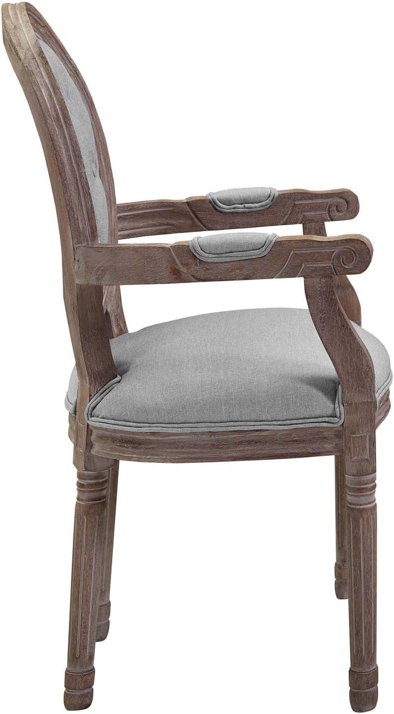 Modway Arise Vintage French Upholstered Fabric Dining Armchair