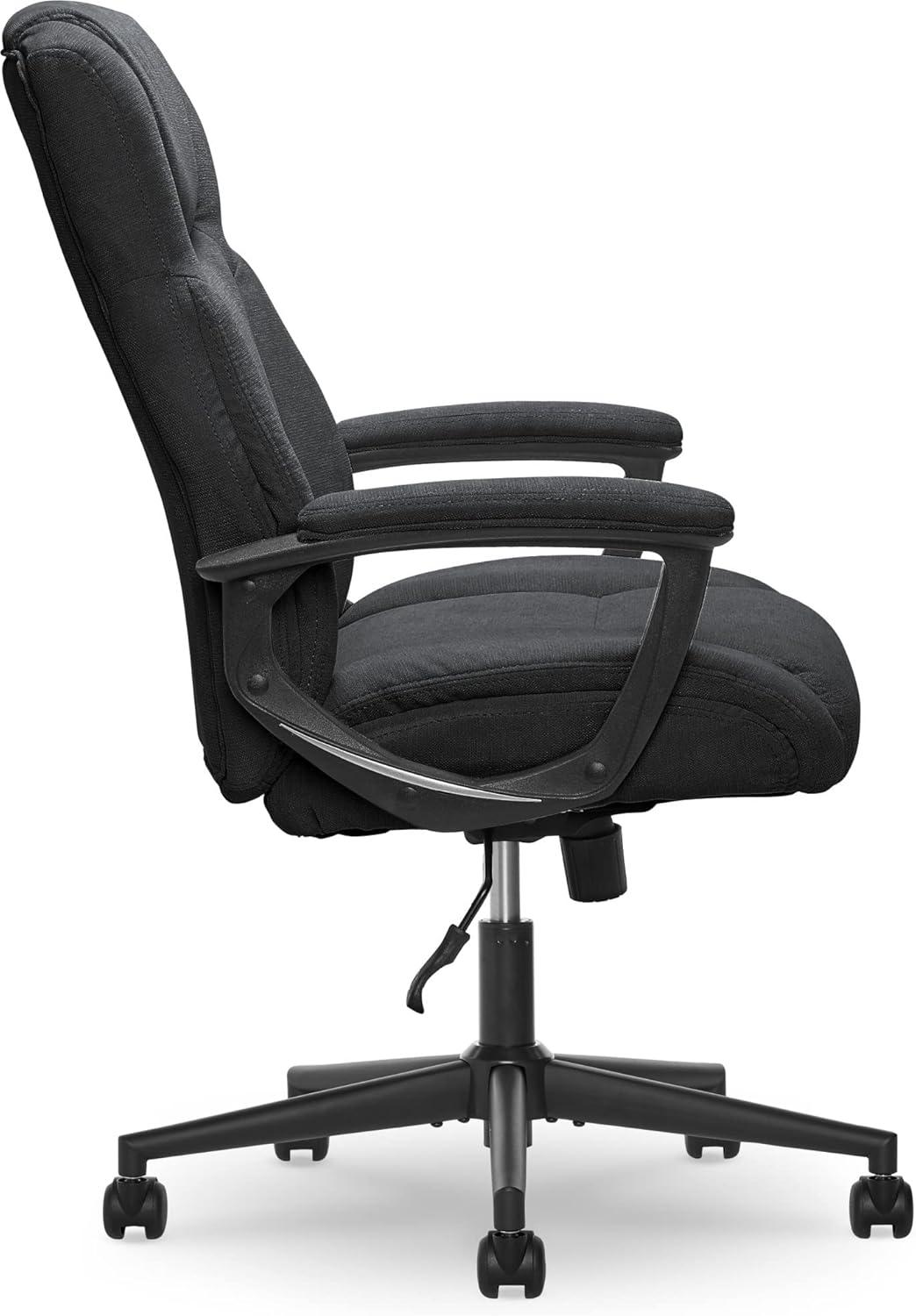 Style Hannah II Office Chair Midnight Black - Serta: Executive, Microfiber, 400 lbs Capacity