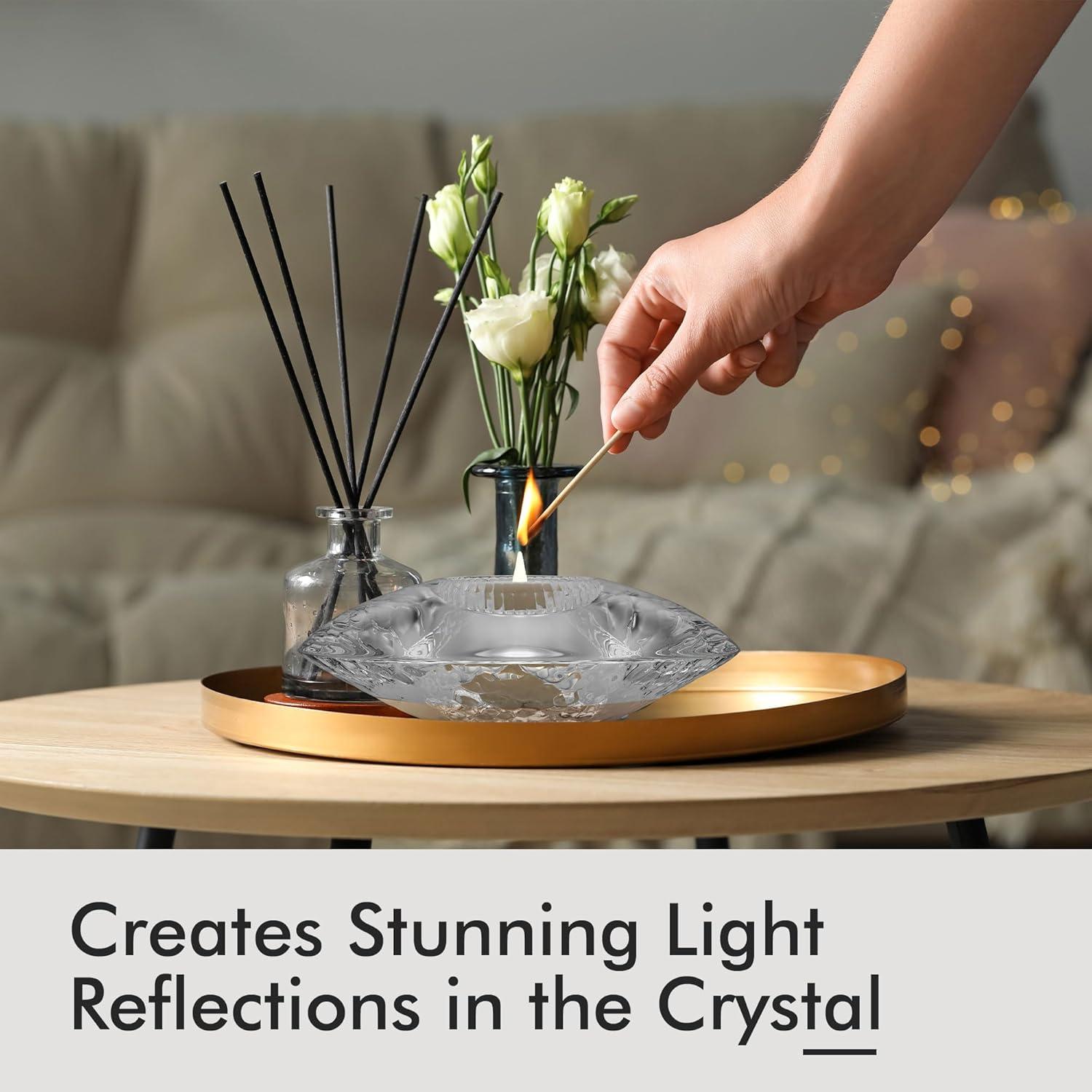 Orrefors Discus 1.75'' H Crystal Tabletop Votive Holder