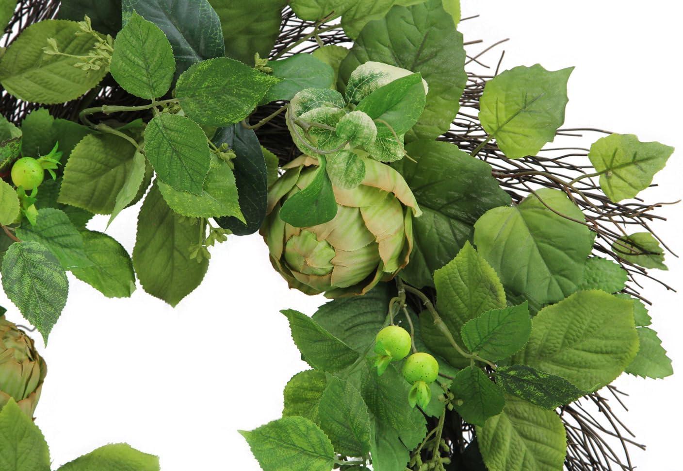 Admired By Nature 22" Artichoke Spring Greenery for Home Office Front Door Wreath, Wall Hanging Arrangement Decoration