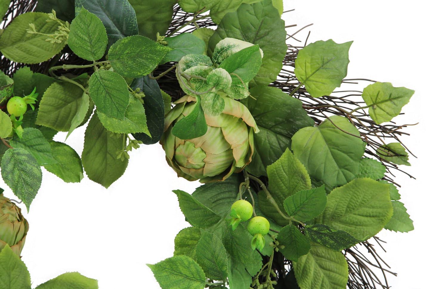 Admired By Nature 22" Artichoke Spring Greenery for Home Office Front Door Wreath, Wall Hanging Arrangement Decoration