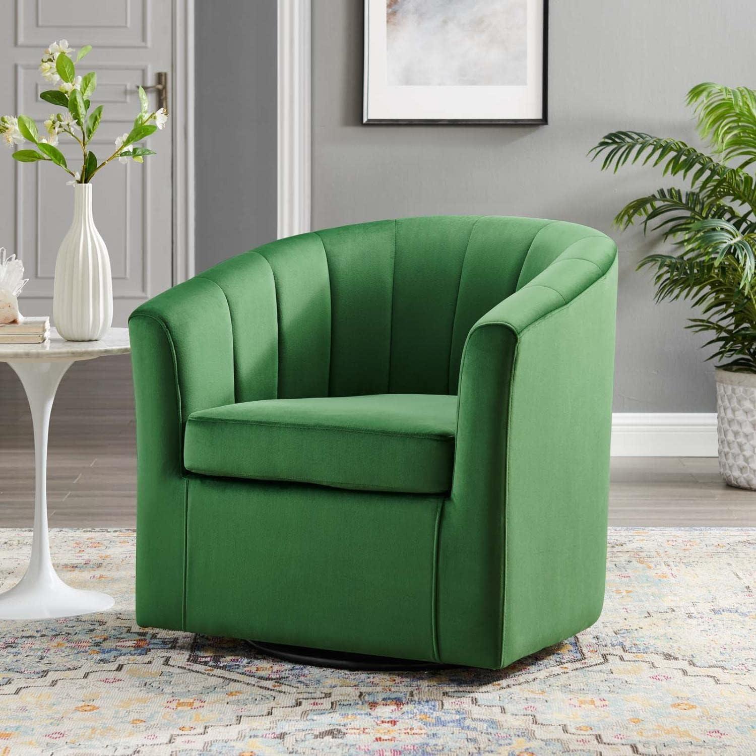 Modway Prospect Performance Velvet Swivel Armchair