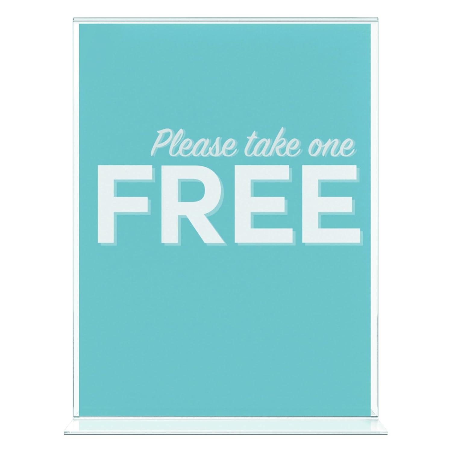 Deflect-O Corporation Classic Image Stand-Up Two-Sided Desktop Sign Holder, Plastic, 8-1/2 x 11