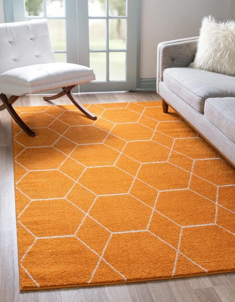 Unique Loom Trellis Frieze Geometric Trellis Indoor Woven Area Rug