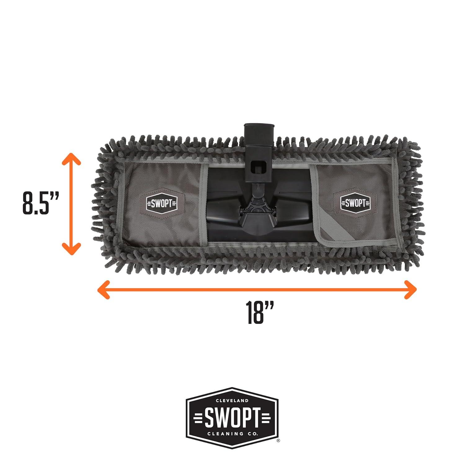 SWOPT Head Only 18 in Smooth Surface Microfiber Dust Mop