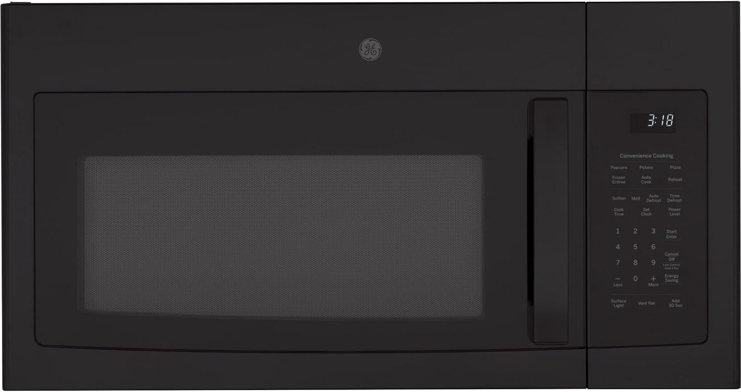 Black Over-the-Range Microwave for RV with Recirculating Venting