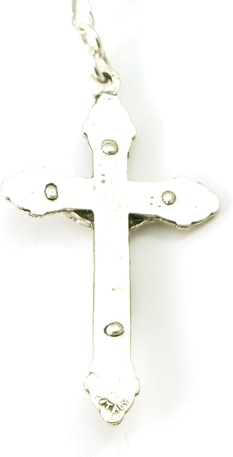 Medium Genuine Amethyst Sterling Silver Rosary Beads