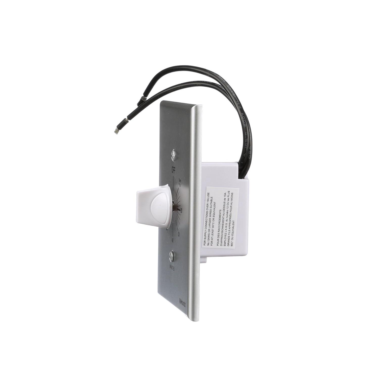 Woods 59719WD 60-Minute Spring Wound Timer with Gray Wall Plate