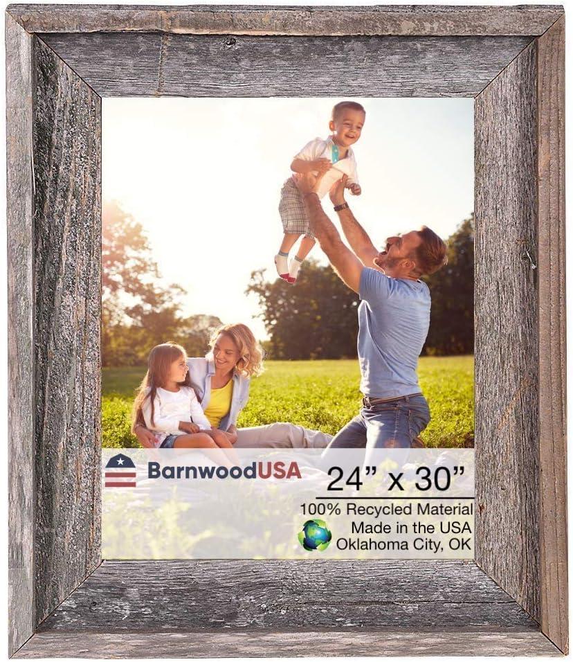 Kattan Weathered Gray Wood Beveled Picture Frame