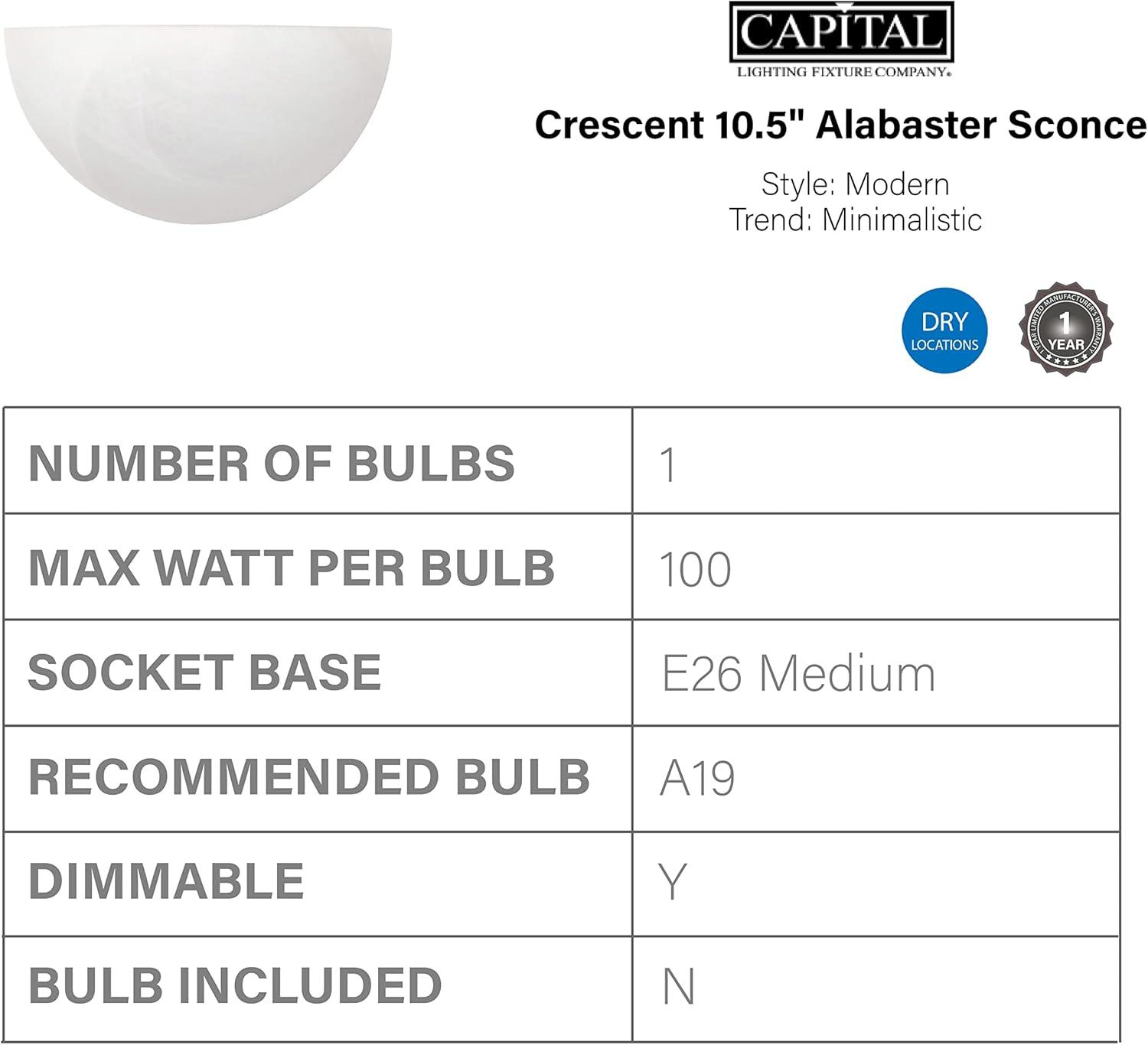Capital Lighting Crescent 1 - Light Wall Light in  Matte White