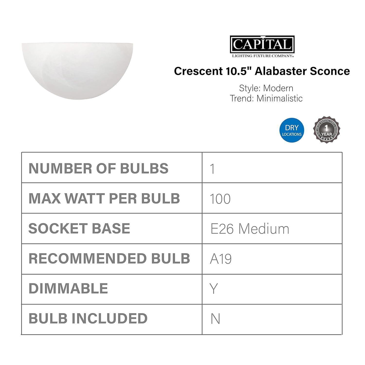 Capital Lighting Crescent 1 - Light Wall Light in  Matte White
