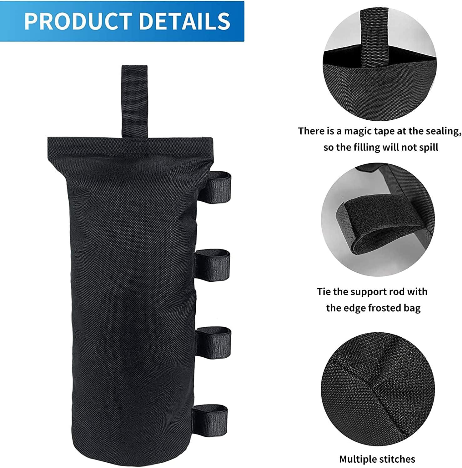 Heavy Duty Black Waterproof Canopy Weight Bags Set