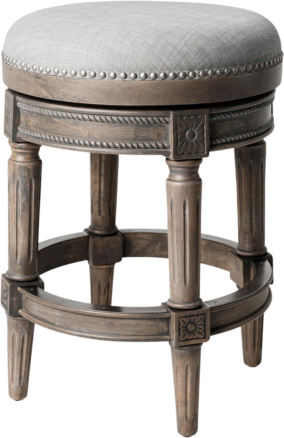 Maven Lane Maven Lane Pullman Backless Stool with Fabric Upholstery