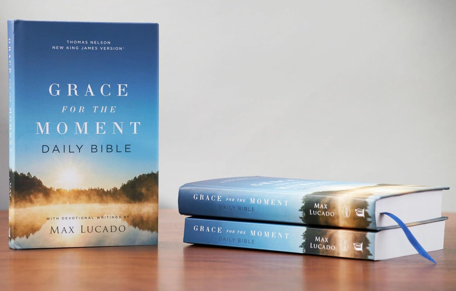 Nkjv, Grace for the Moment Daily Bible, Hardcover, Comfort Print - by  Max Lucado