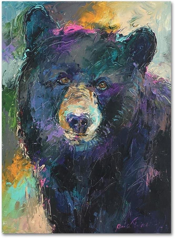 Trademark Fine Art -Richard Wallich 'Art Bear' Canvas Art - 24''x32''